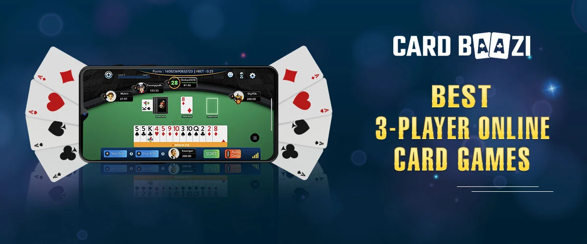 3 Player Card Games - CardBaazi